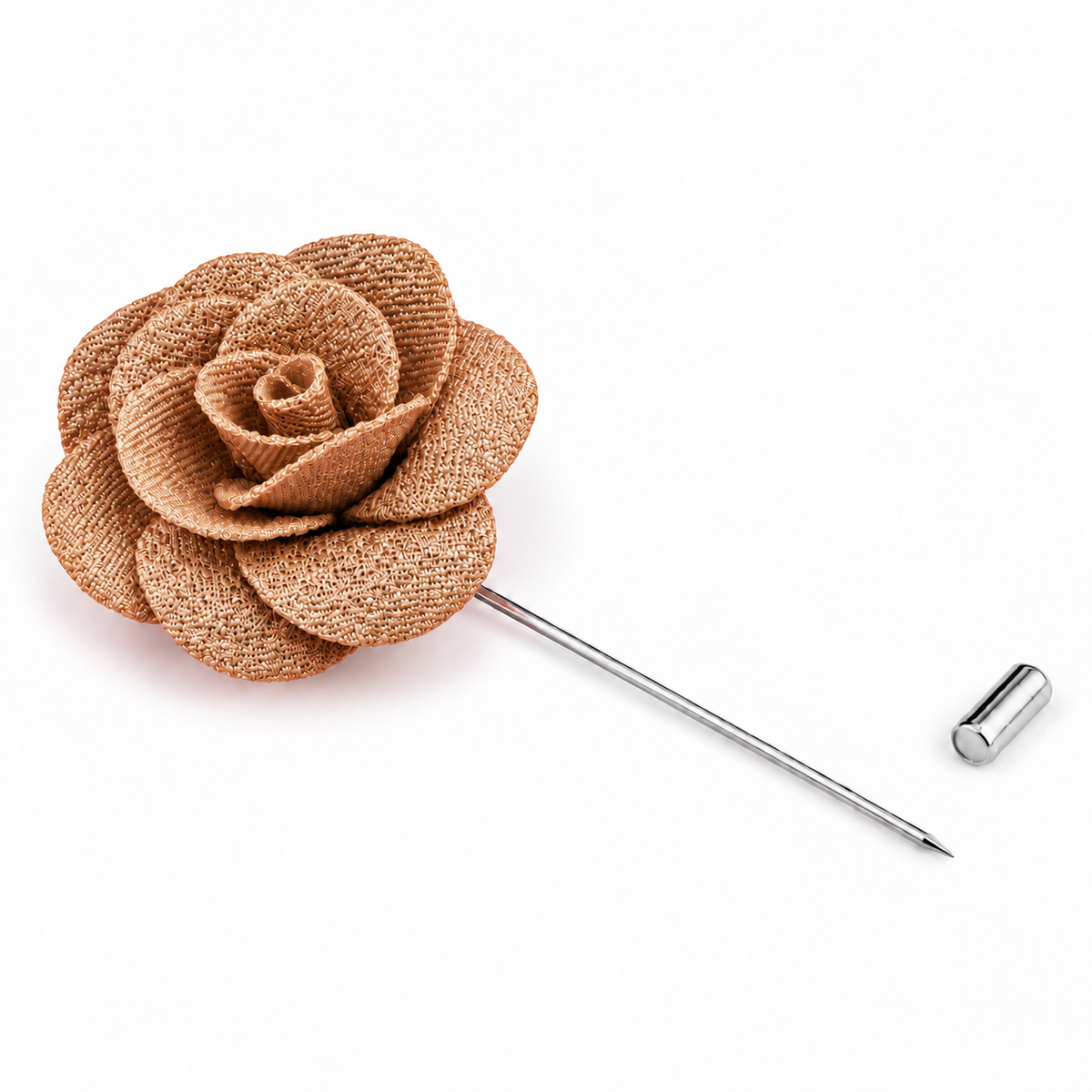 Floral Lapel Stick Pin - TAN