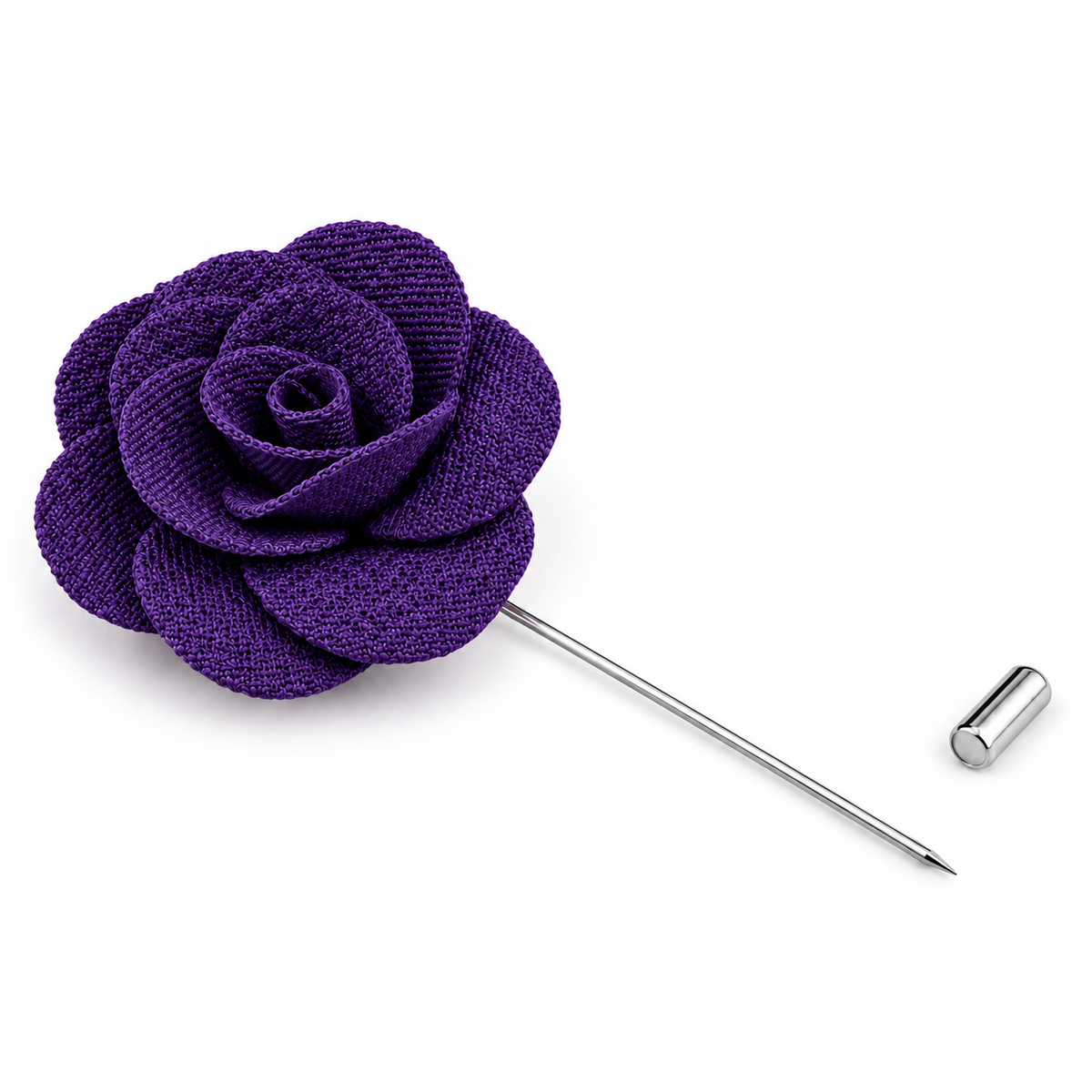 Floral Lapel Stick Pin - DEEP PURPLE