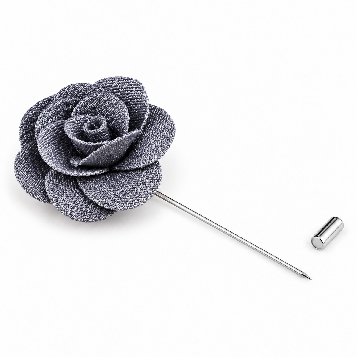 Floral Lapel Stick Pin - GRAY