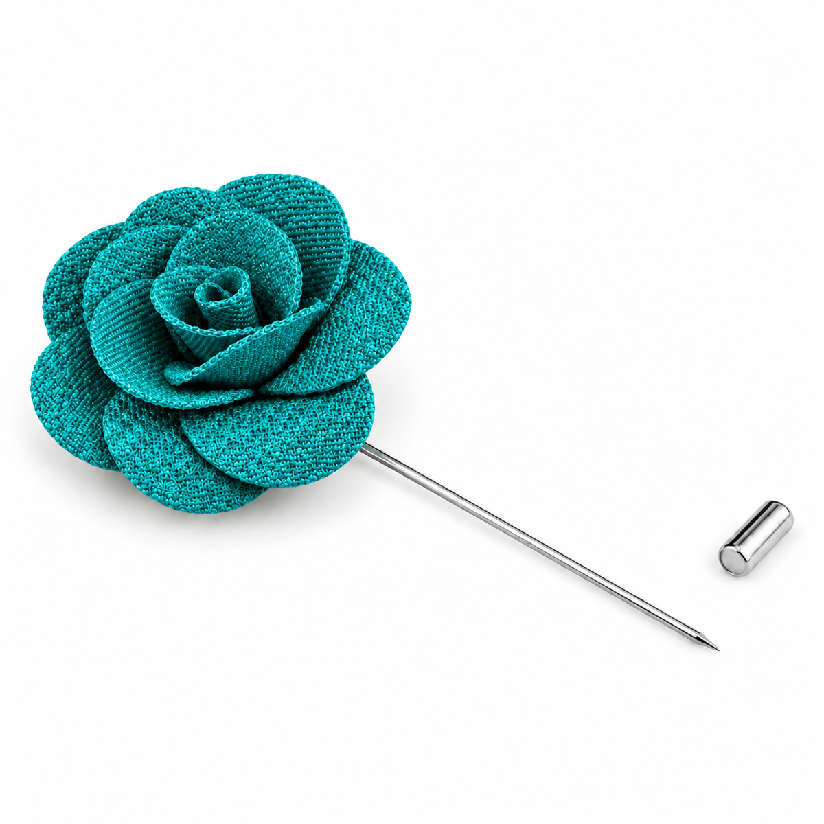 Floral Lapel Stick Pin - TURQUOISE