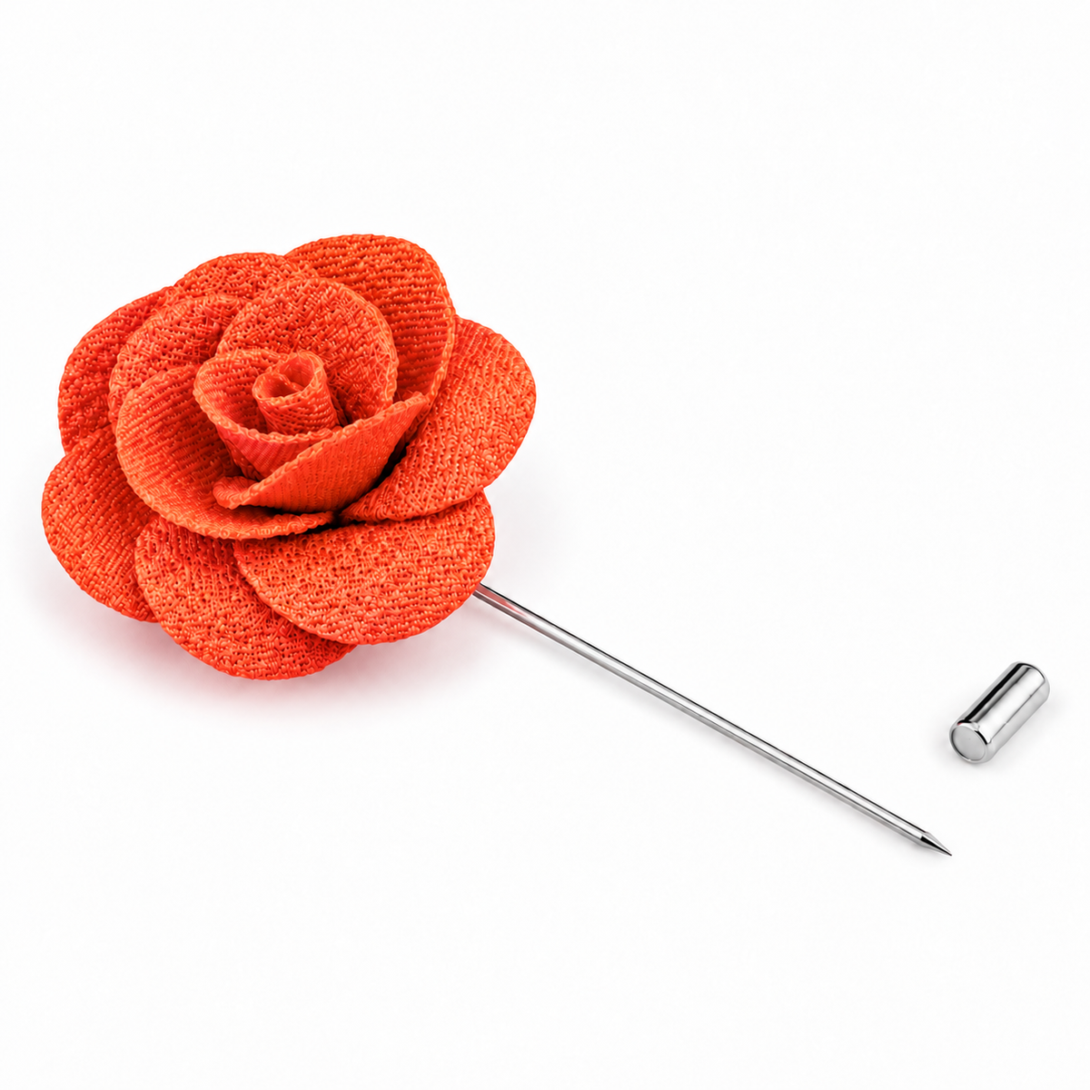 Floral Lapel Stick Pin - ORANGE