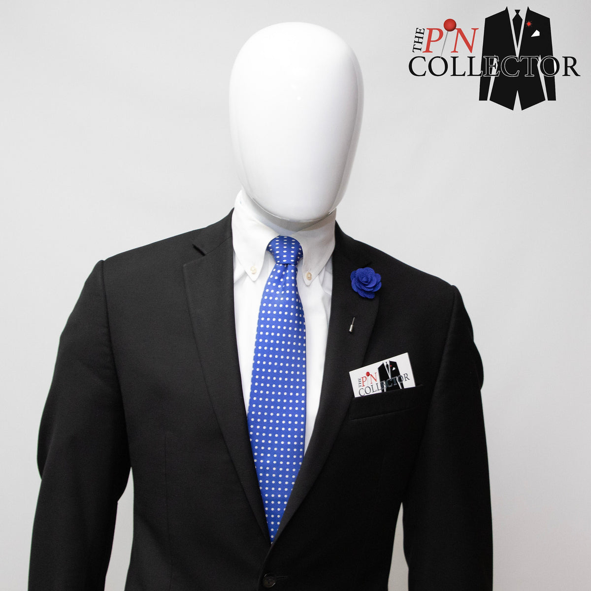 Floral Lapel Stick Pin - BLUE
