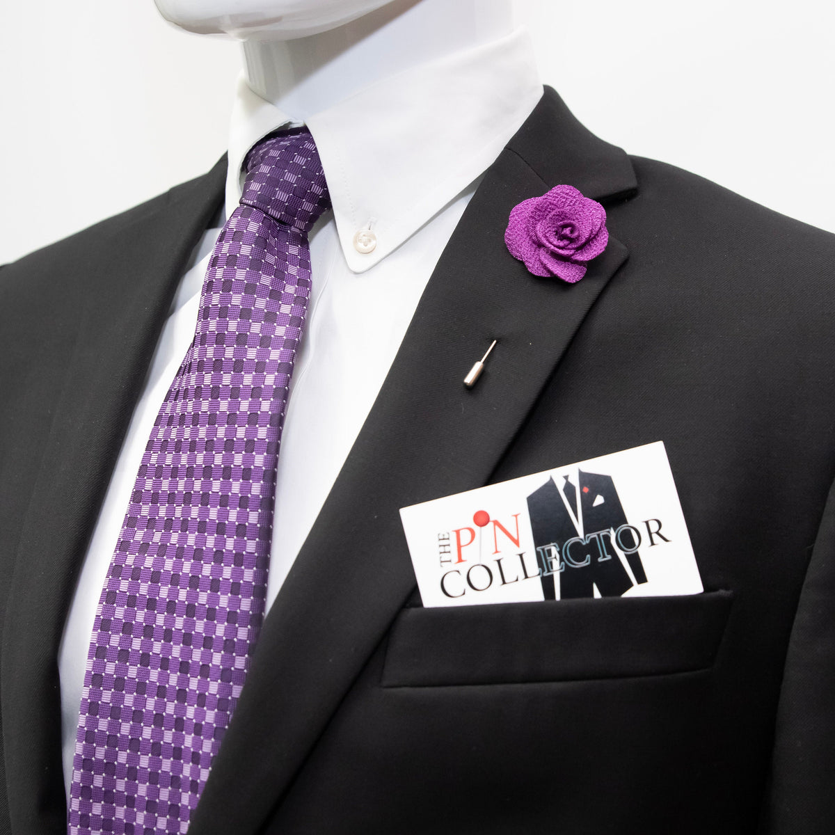 Floral Lapel Stick Pin - PURPLE