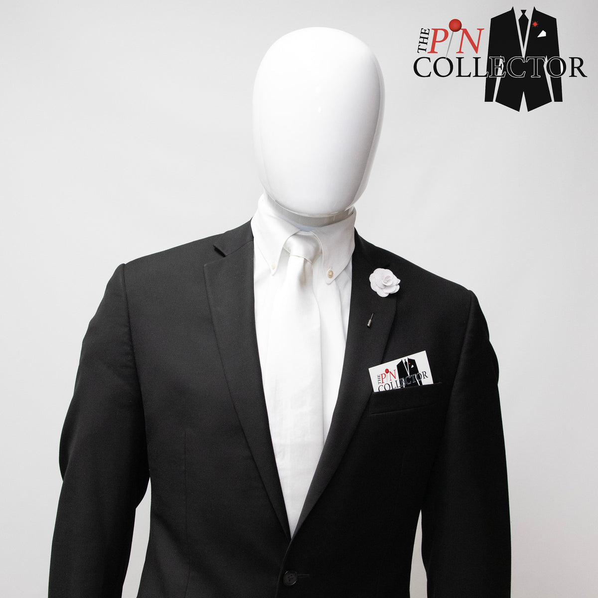 Floral Lapel Stick Pin - WHITE