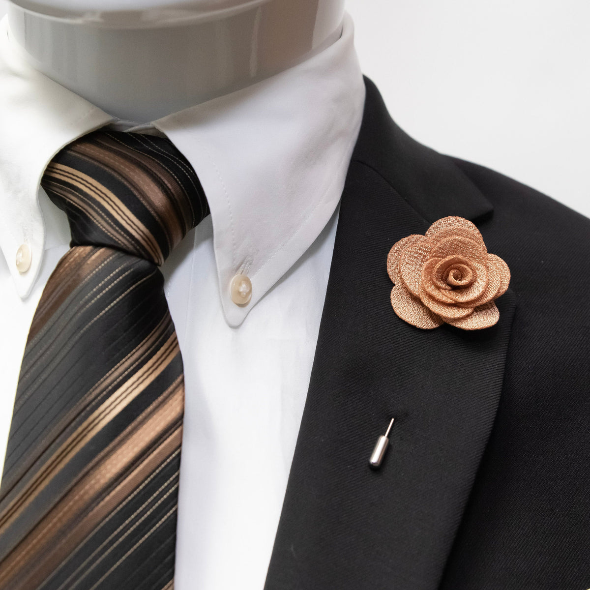 Floral Lapel Stick Pin - TAN