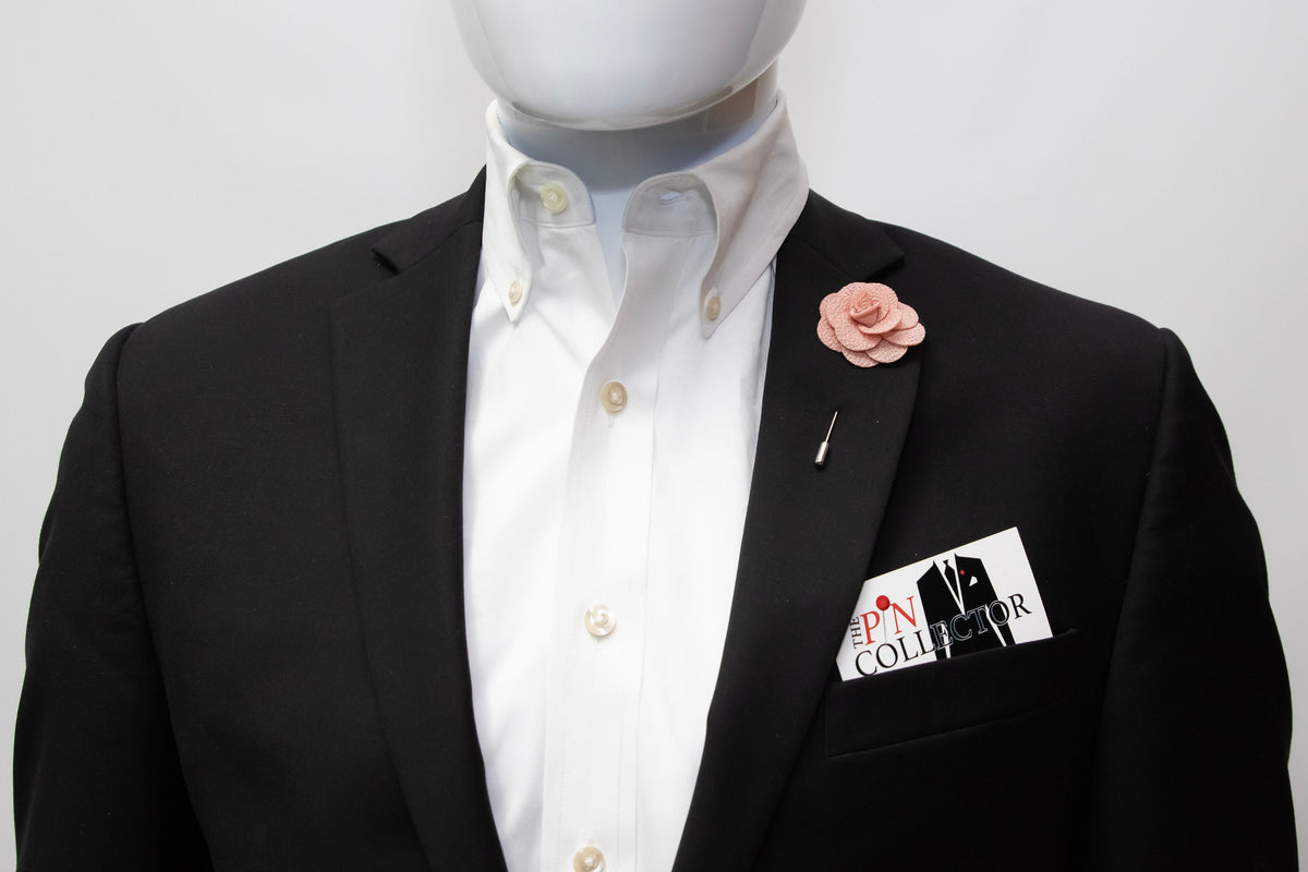 Floral Stick Lapel Pin - SALMON-PEACH