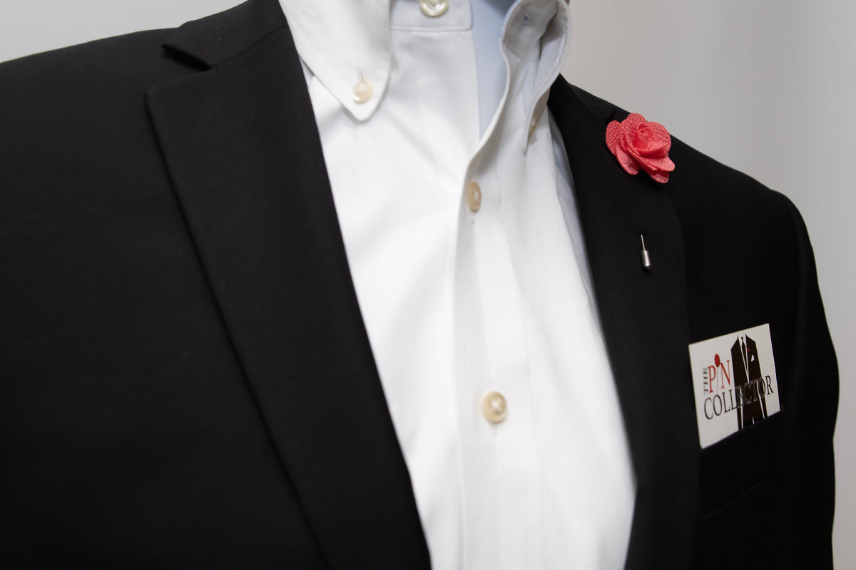 Floral Lapel Stick Pin - SALMON