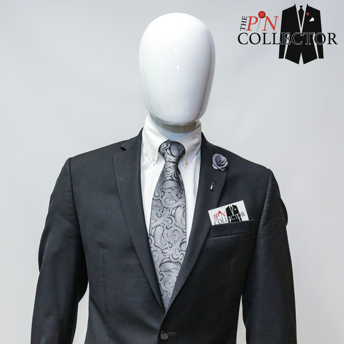 Floral Lapel Stick Pin - GRAY