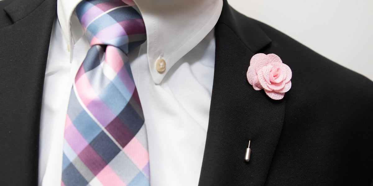 Floral Lapel Stick Pin - PINK