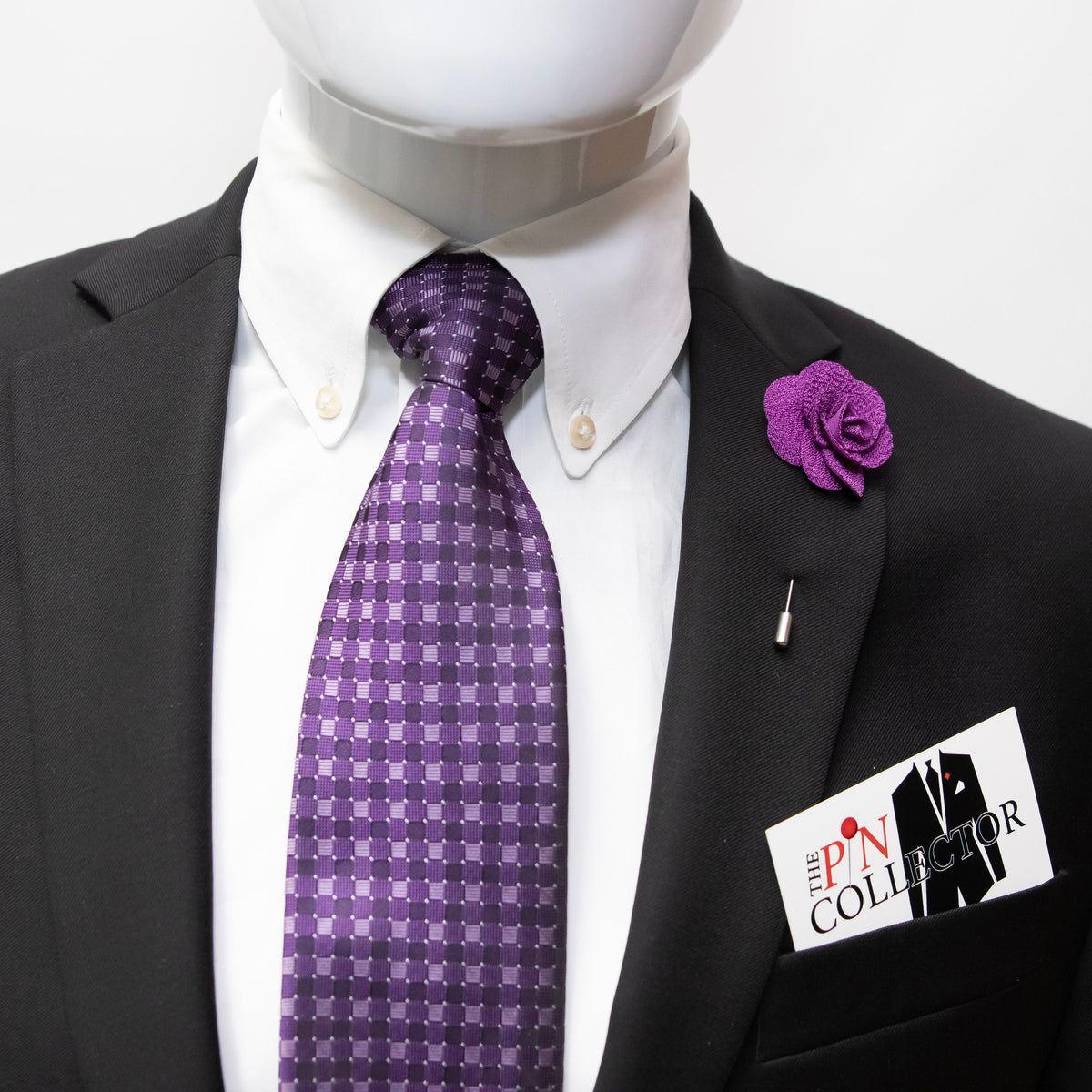 Floral Lapel Stick Pin - PURPLE