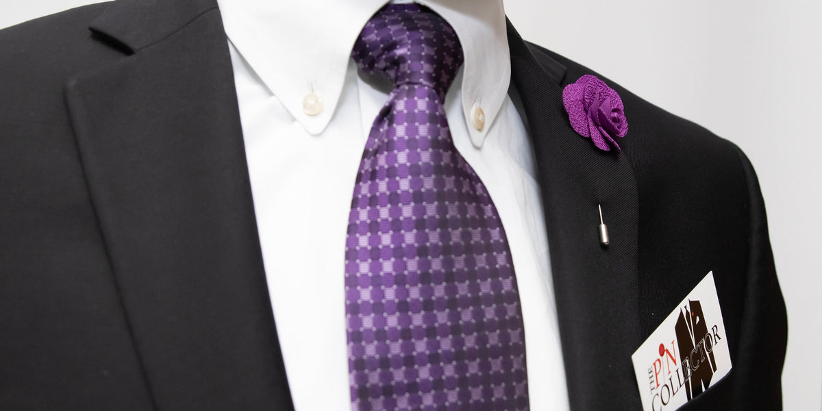 Floral Lapel Stick Pin - PURPLE