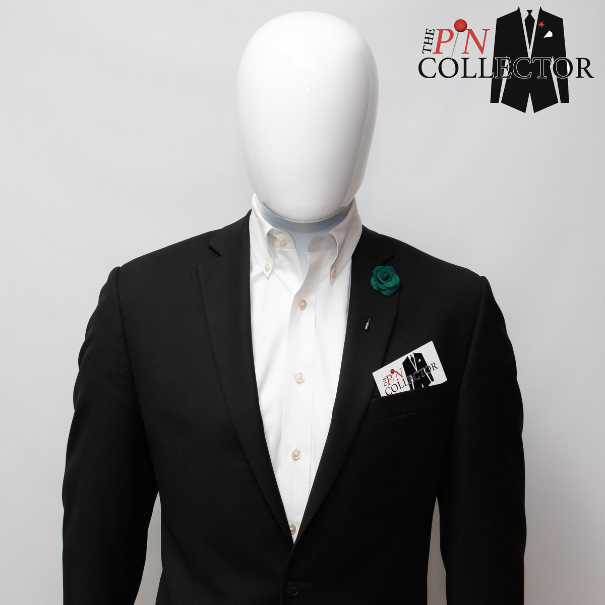 Floral Lapel Stick - WINTER GREEN