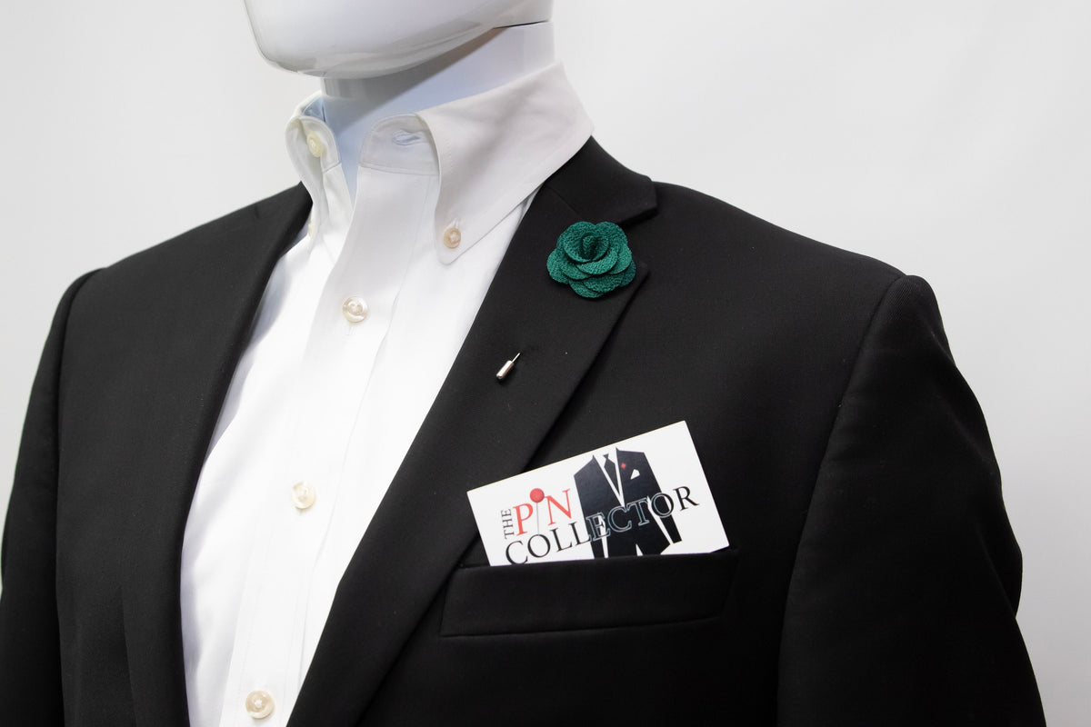 Floral Lapel Stick - WINTER GREEN