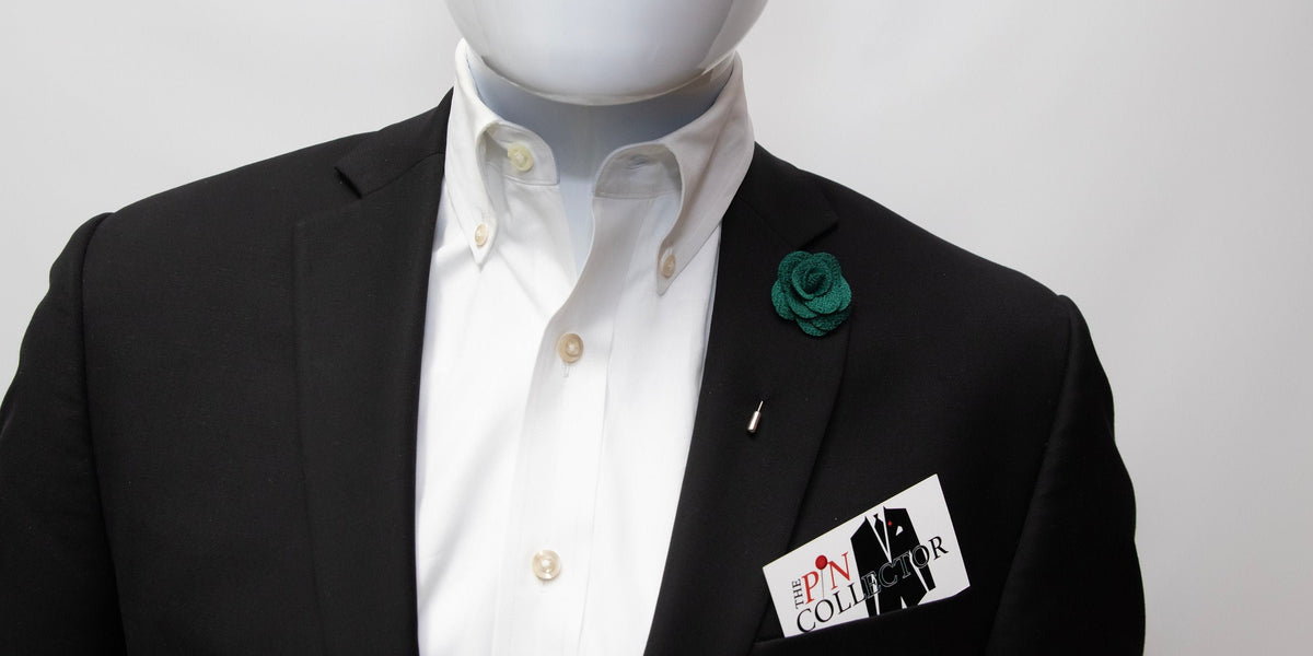 Floral Lapel Stick - WINTER GREEN
