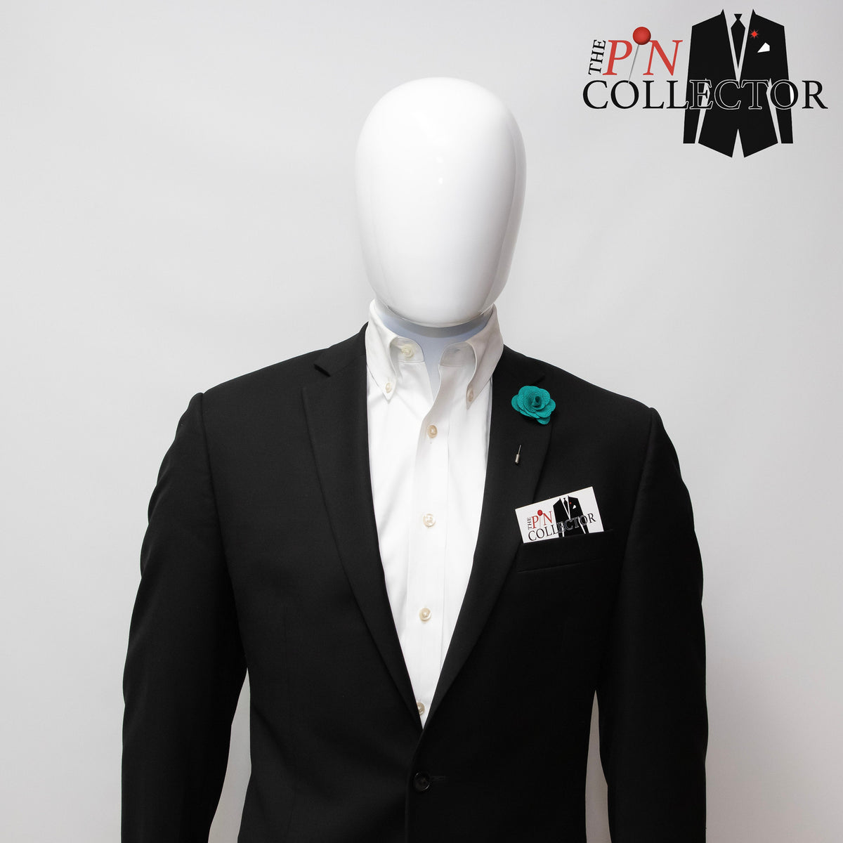 Floral Lapel Stick Pin - TURQUOISE