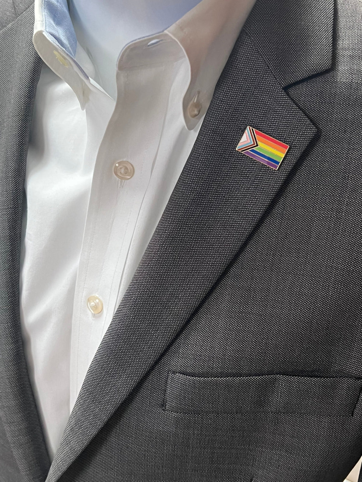 Progress Pride Rainbow Flag Pin